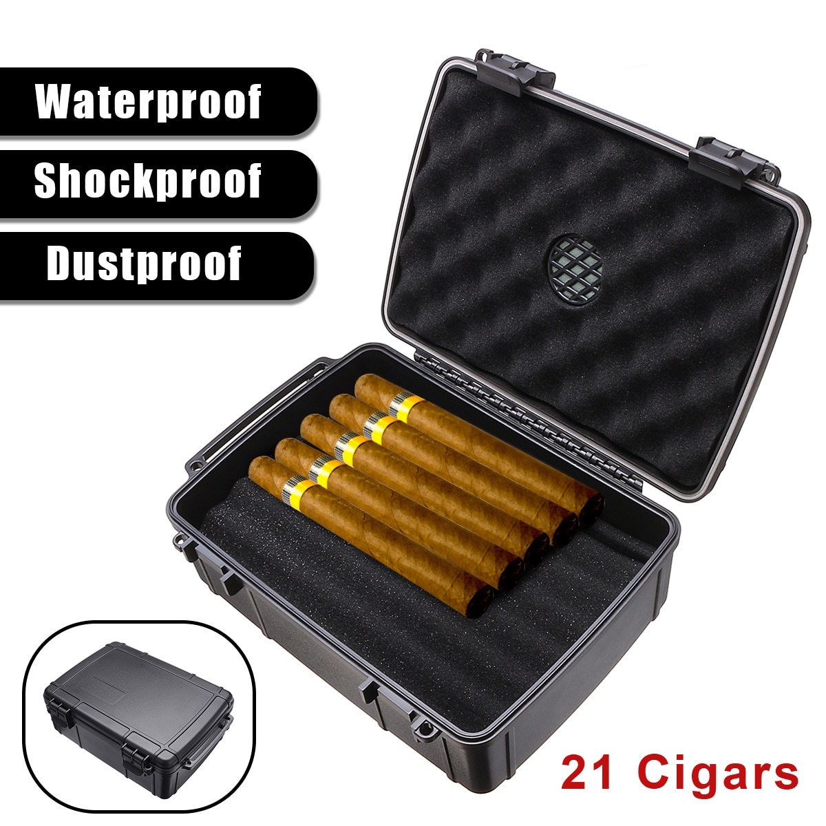 Waterproof Travel Cigar Case & Humidor • The Gentleman's Flavor