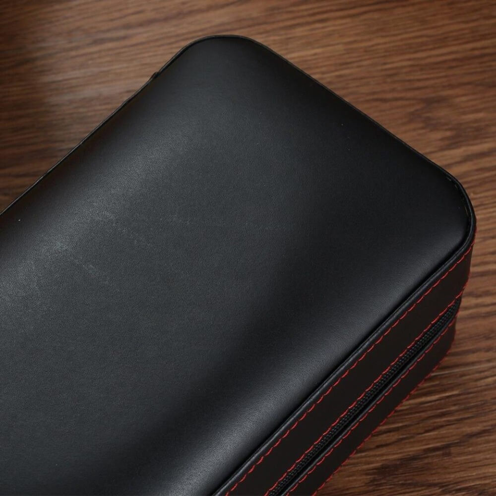 Premium Leather Travel Humidor & Accessories Tote • The Gentleman's Flavor