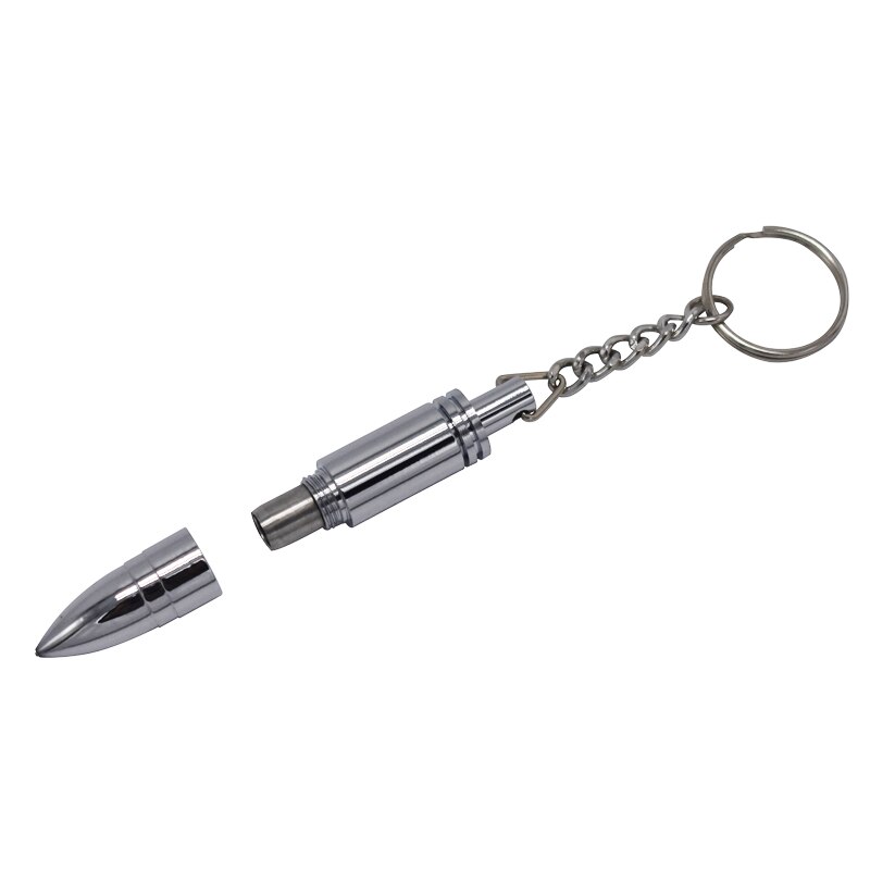 Premium Retractable and Screw Out Bullet Cigar Punch With Key Ring Attachment 