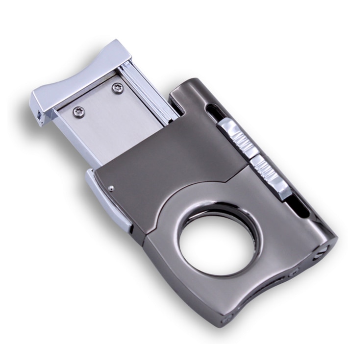 Stainless Steel Guillotine Cigar Punch  & Cutter 2 in 1 