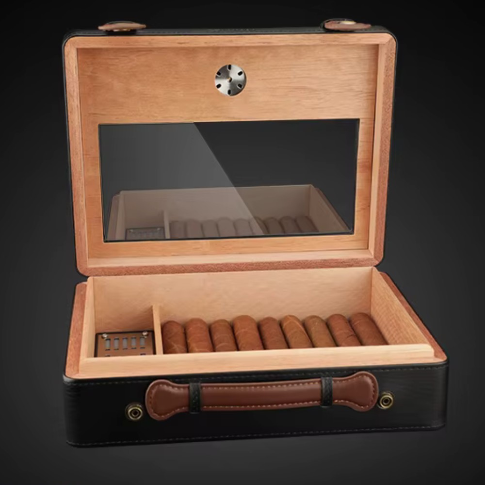 Glass Display Humidor Suitcase - Image 3